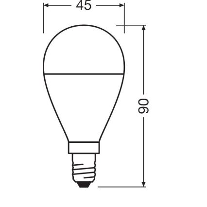 KOMPLEKTS 2x LED Spuldze P45 E14/7W/230V 3000K - Osram