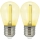 KOMPLEKTS 2x LED Spuldze PARTY E27/0,3W/36V dzeltena