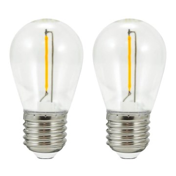 KOMPLEKTS 2x LED Spuldze PARTY E27/0,5W/36V 2200K