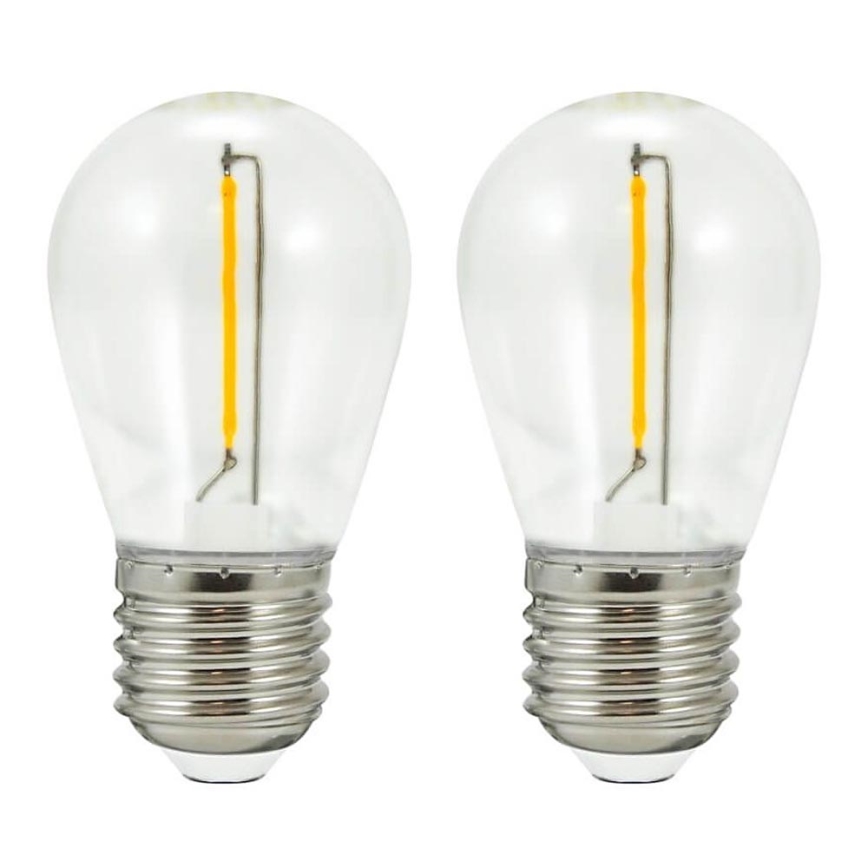 KOMPLEKTS 2x LED Spuldze PARTY E27/0,5W/36V 2200K