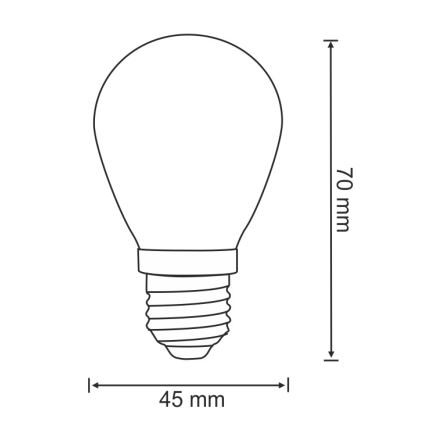 KOMPLEKTS 2x LED Spuldze PARTY E27/0,5W/36V 2200K