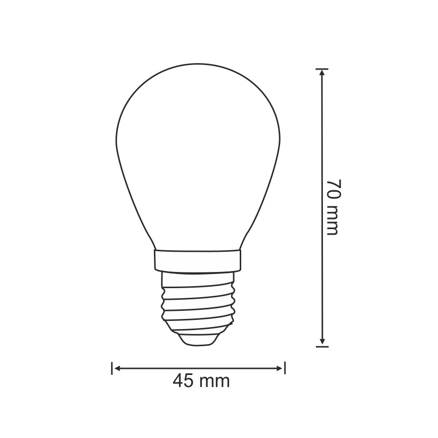 KOMPLEKTS 2x LED Spuldze PARTY E27/0,5W/36V 2200K