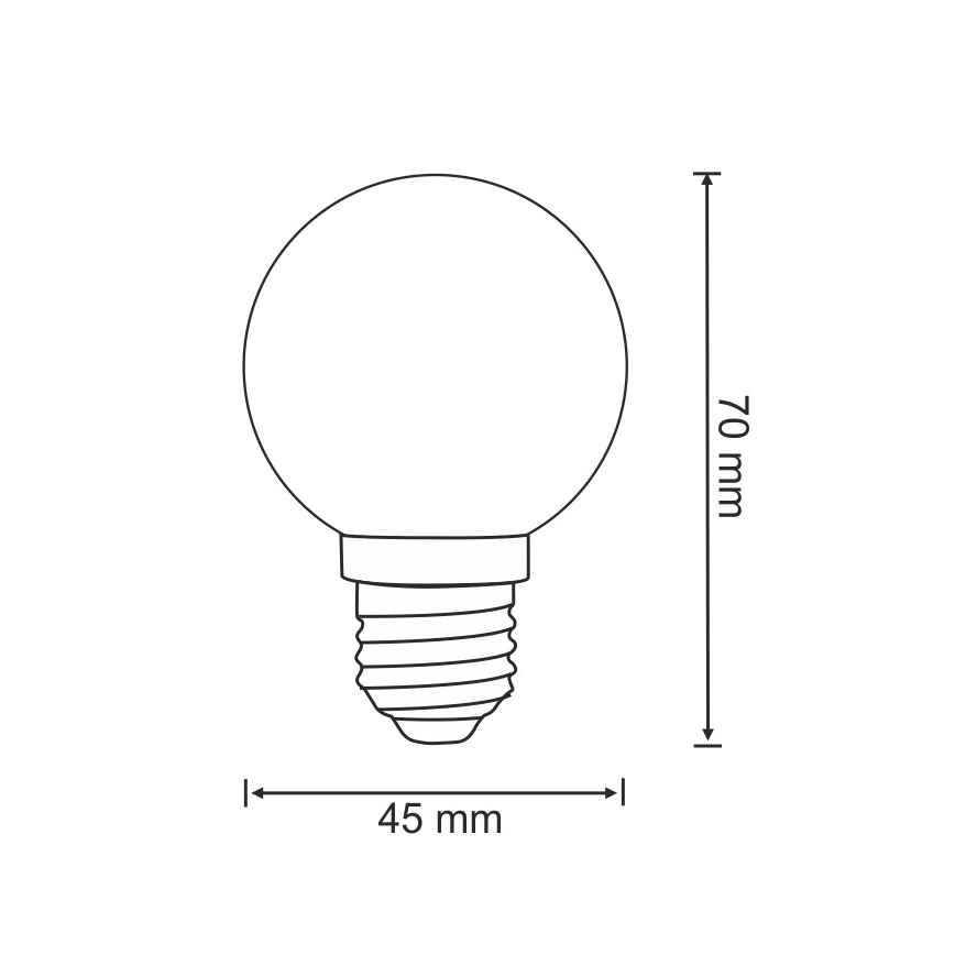 KOMPLEKTS 2x LED Spuldze PARTY E27/0,5W/36V balta