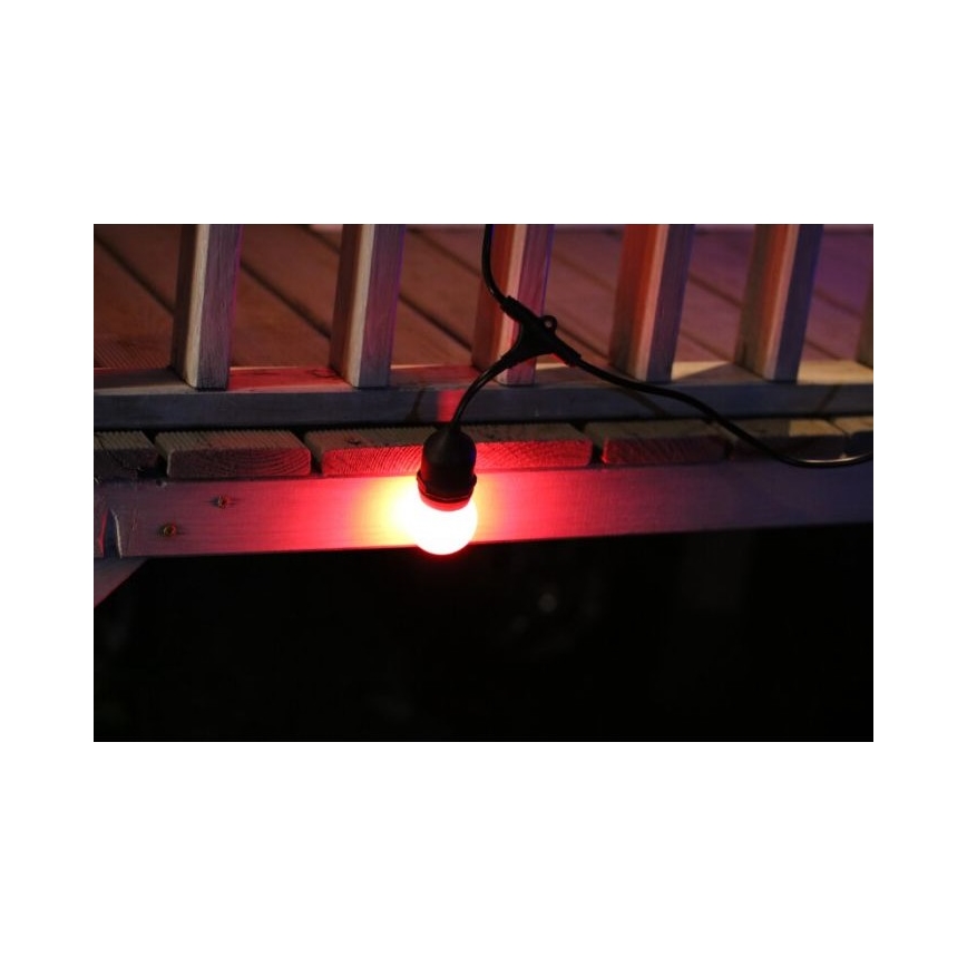 KOMPLEKTS 2x LED Spuldze PARTY E27/0,5W/36V sarkana