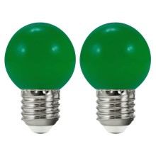 KOMPLEKTS 2x LED Spuldze PARTY E27/0,5W/36V zaļa