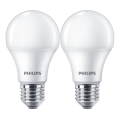 KOMPLEKTS 2x LED Spuldze Philips A60 E27/10W/230V 4000K