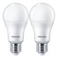 KOMPLEKTS 2x LED Spuldze Philips A67 E27/13W/230V 4000K