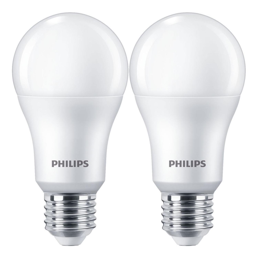 KOMPLEKTS 2x LED Spuldze Philips A67 E27/13W/230V 4000K