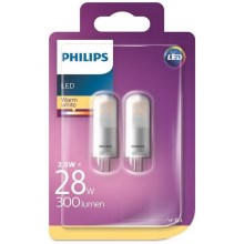 KOMPLEKTS 2x LED Spuldze Philips G4/2,5W/12V 2700K
