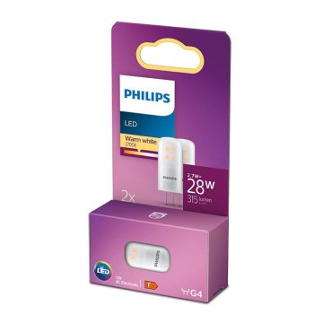 KOMPLEKTS 2x LED spuldze Philips G4/2,7W/12V 2700K