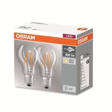 KOMPLEKTS 2x LED Spuldze VINTAGE A60 E27/6,5W/230V 2700K  - Osram