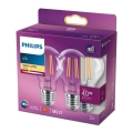 KOMPLEKTS 2x LED Spuldze VINTAGE Philips A60 E27/4,3W/230V 2700K