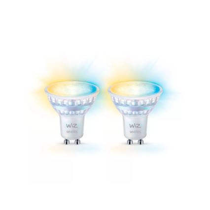 Komplekts 2x LED regulējamas spuldzes ar kustības sensoru PAR16 GU10/4,7W/230V 2700-6500K CRI 90 Wi-Fi - WiZ