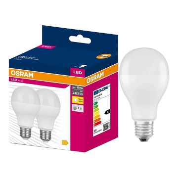 Komplekts 2x LED spuldzes VALUE CLASSIC E27/19W/230V 2700K - Osram