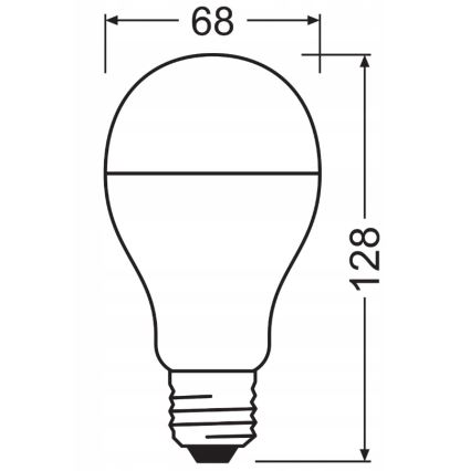 Komplekts 2x LED spuldzes VALUE CLASSIC E27/19W/230V 2700K - Osram