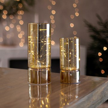 Komplekts 2x LED Ziemassvētku gaismiņas 20xLED+10xLED/2xAA+3xAA silti balta