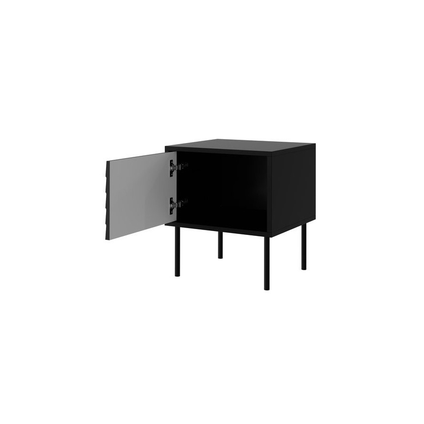 KOMPLEKTS 2x Nakts skapītis CORTINA 51x45 cm melna