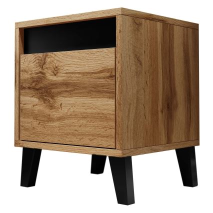 KOMPLEKTS 2x Nakts skapītis NORD 45x40 cm ozols evoke/antracīta