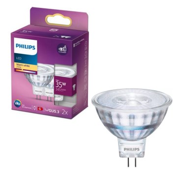 Komplekts 2x Philips LED spuldze GU5,3/MR16/5W/12V 2700K