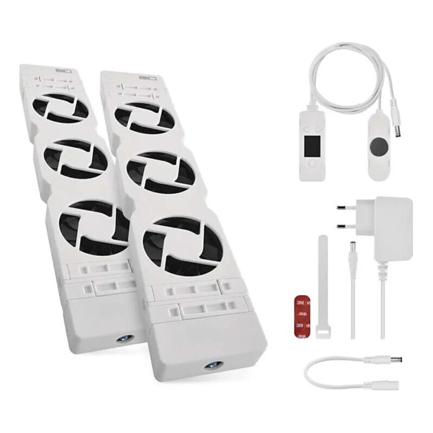 KOMPLEKTS 2x Radiatora ventilators 5/230V balta