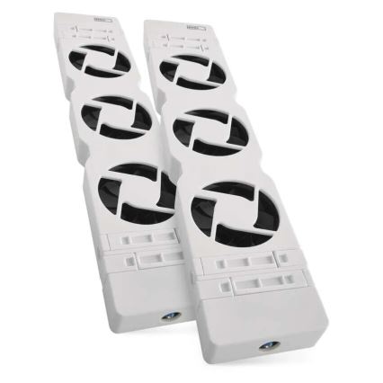 KOMPLEKTS 2x Radiatora ventilators 5/230V balta