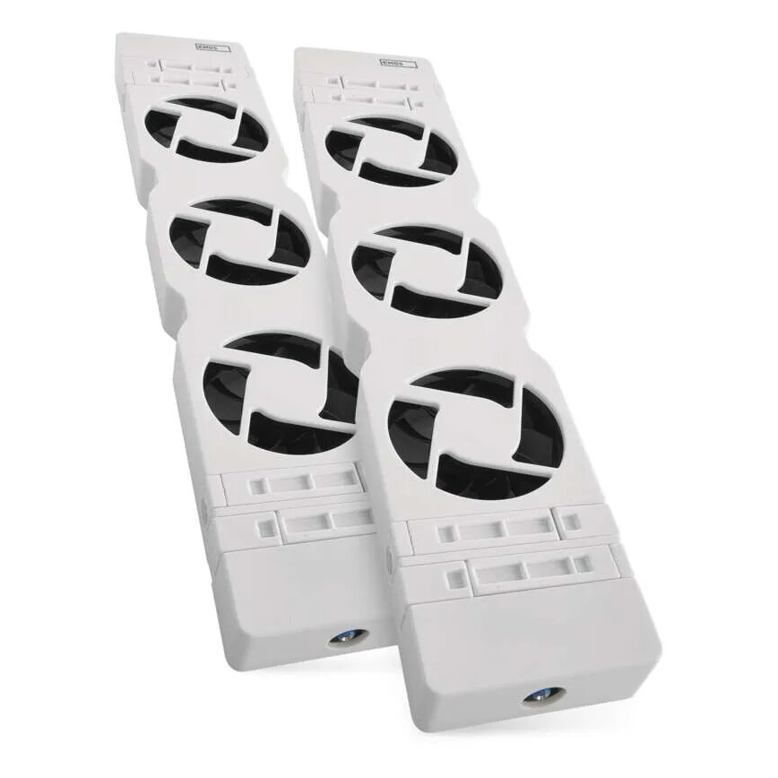 KOMPLEKTS 2x Radiatora ventilators 5/230V balta