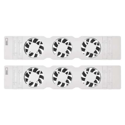 KOMPLEKTS 2x Radiatora ventilators 5/230V balta