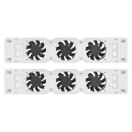 KOMPLEKTS 2x Radiatora ventilators 5/230V balta