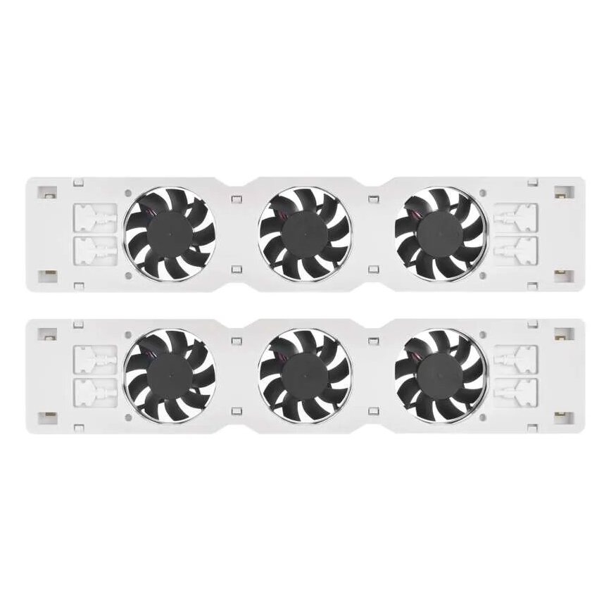 KOMPLEKTS 2x Radiatora ventilators 5/230V balta