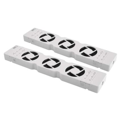 KOMPLEKTS 2x Radiatora ventilators 5/230V balta