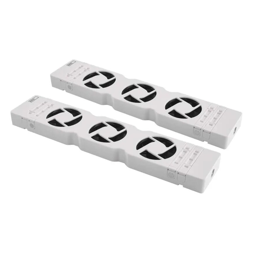 KOMPLEKTS 2x Radiatora ventilators 5/230V balta