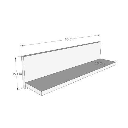 Komplekts 2x SHELFIE plaukti — priede/melna