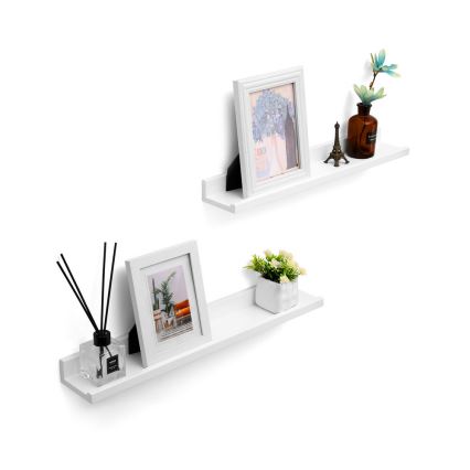 Komplekts 2x sienas plaukti SHELFY, balti