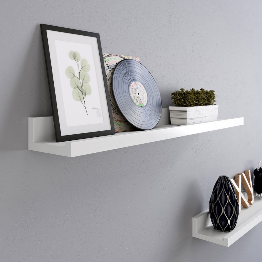 Komplekts 2x sienas plaukti SHELFY, balti