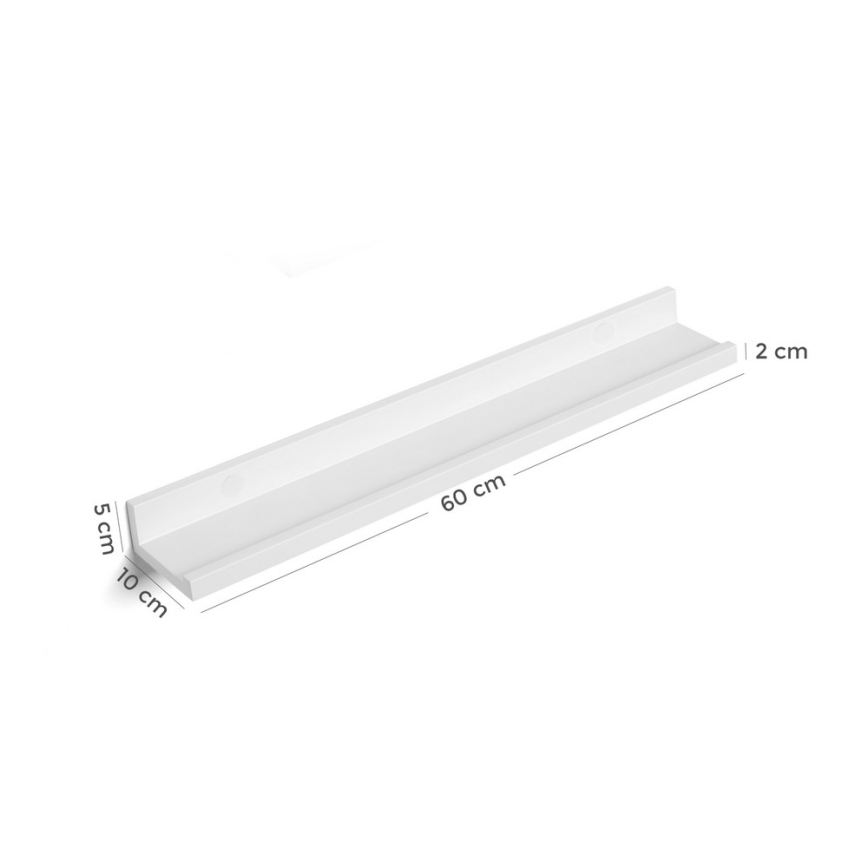 Komplekts 2x sienas plaukti SHELFY, balti