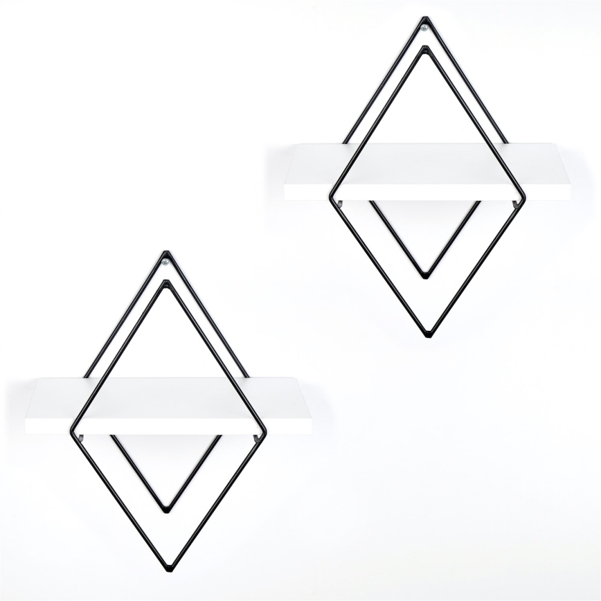 KOMPLEKTS 2x Sienas plaukts balts