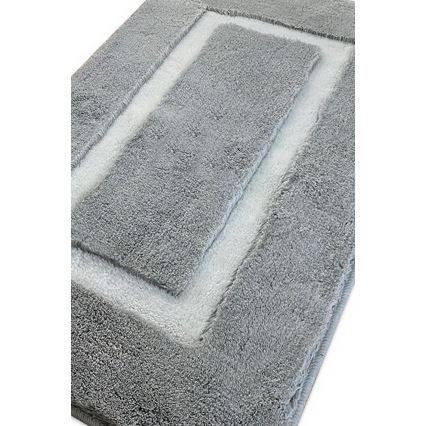 KOMPLEKTS 2x Vannas istabas paklājs 60/100 cm pelēka