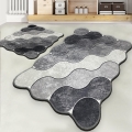 KOMPLEKTS 2x Vannas istabas paklājs CIRCLE 60/100 cm pelēka