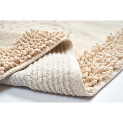 KOMPLEKTS 2x Vannas istabas paklājs COTTONKT 50x60/60x100 cm bēša