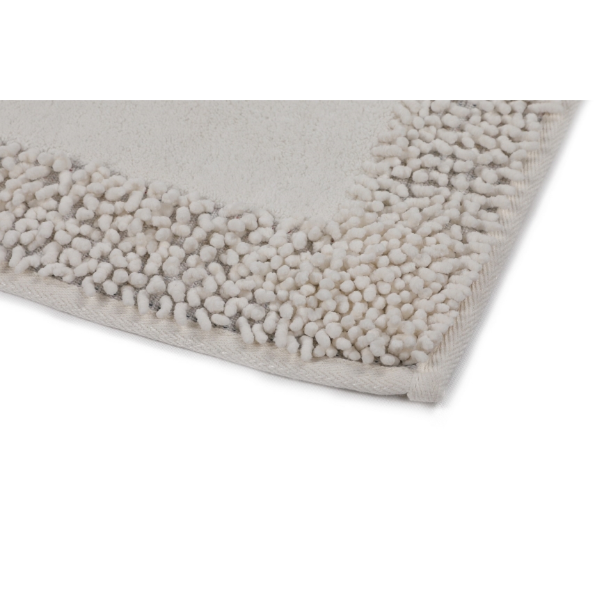 KOMPLEKTS 2x Vannas istabas paklājs PIANTE 60/100 cm balta