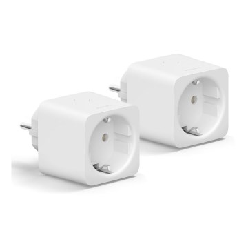 KOMPLEKTS 2x Viedā kontaktligzda Philips Hue Viedā spraudnis EU SCHUKO