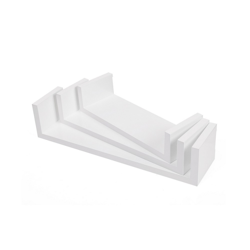 Komplekts: 3 sienas plaukti SHELFY, balti