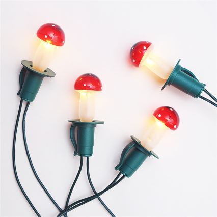 KOMPLEKTS 3 x Maiņas spuldze MUSHROOM E10/20V/0,1A sarkana, Izgatavots Eiropā