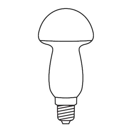 KOMPLEKTS 3 x Maiņas spuldze MUSHROOM E10/20V/0,1A sarkana, Izgatavots Eiropā