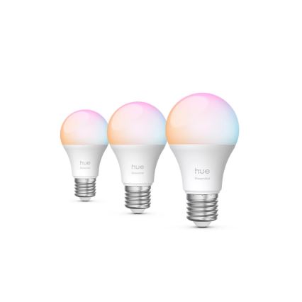 Komplekts 3x dimējama LED spuldze Philips Hue White And Color Ambiance Essential E27/8W/230V 2200-6500K