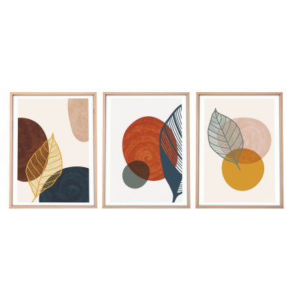 KOMPLEKTS 3x Attēls foto rāmī 50x70 cm krāsaina