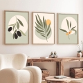 KOMPLEKTS 3x Attēls foto rāmī 50x70 cm lapas