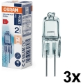 Komplekts 3x cepeškrāsns spuldzes HALOSTAR G4/10W/12V 2700K - Osram