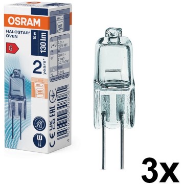 Komplekts 3x cepeškrāsns spuldzes HALOSTAR G4/10W/12V 2700K - Osram