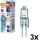 Komplekts 3x cepeškrāsns spuldzes HALOSTAR G4/10W/12V 2700K - Osram